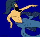 Dibujo Poseidón pintado por Nimue