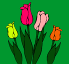 Dibujo Tulipanes pintado por katya
