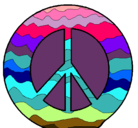 Dibujo Símbolo de la paz pintado por paula