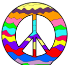 Dibujo Símbolo de la paz pintado por paola