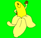 Dibujo Banana pintado por aril