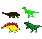 Dibujo Dinosaurios de tierra pintado por si