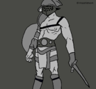 Dibujo Gladiador pintado por shilso