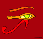 Dibujo Ojo Horus pintado por diego