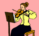 Dibujo Dama violinista pintado por Laura