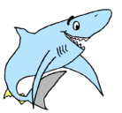 Dibujo Tiburón alegre pintado por Pao