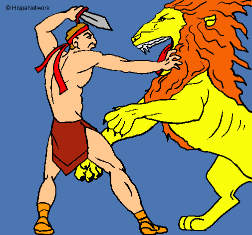 Gladiador contra león