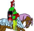 Dibujo Caballero a caballo pintado por ivan