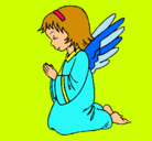 Dibujo Ángel orando pintado por seiira