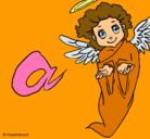 Dibujo Ángel pintado por Agustina