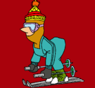 Dibujo Esquiador abrigado pintado por Lorenaaaauuuuuesquiando