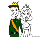 Dibujo Príncipe y princesa pintado por daphne