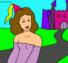 Dibujo Princesa y castillo pintado por isamarvelasquez