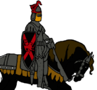 Dibujo Caballero a caballo pintado por cabal