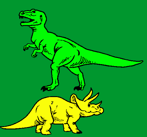 Triceratops y tiranosaurios rex