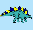 Dibujo Stegosaurus pintado por nios