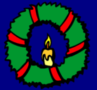Dibujo Corona de navidad II pintado por jenniferr
