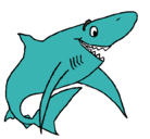 Dibujo Tiburón alegre pintado por ra