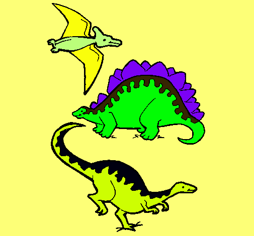 Tres clases de dinosaurios