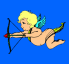 Dibujo Cupido volando pintado por NATALI