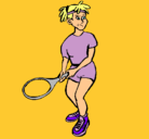 Dibujo Chica tenista pintado por claudia