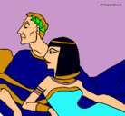 Dibujo César y Cleopatra pintado por mariafernanda