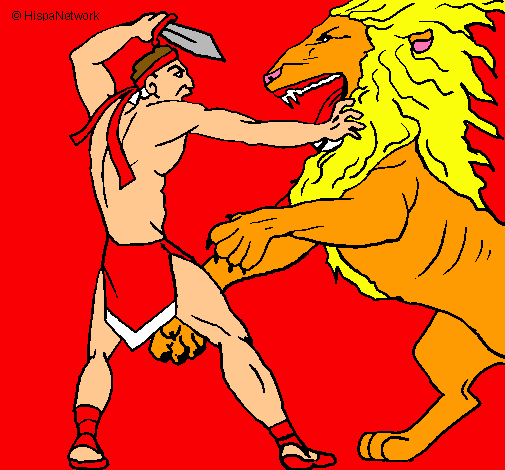 Gladiador contra león