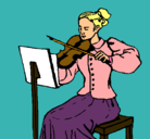 Dibujo Dama violinista pintado por JERTRUDIS