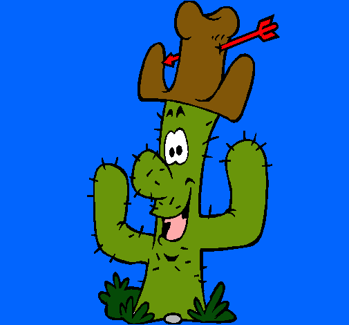 Cactus con sombrero