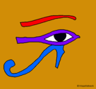 Dibujo Ojo Horus pintado por joce