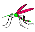 Dibujo Mosquito pintado por dengue