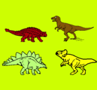 Dibujo Dinosaurios de tierra pintado por tomas