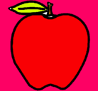 Dibujo manzana pintado por naomi