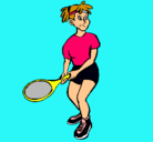 Dibujo Chica tenista pintado por Nerea