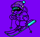 Dibujo Niño esquiando pintado por guaiter