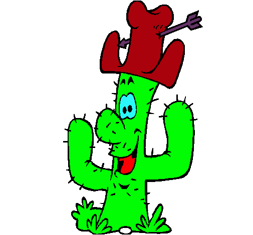 Cactus con sombrero