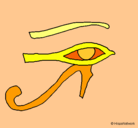 Dibujo Ojo Horus pintado por alba