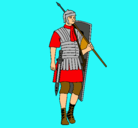 Dibujo Soldado romano pintado por Pablo