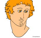 Dibujo Busto de Alejandro Magno pintado por 0