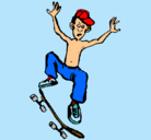 Dibujo Skater pintado por emat
