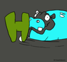 Dibujo Hipopótamo pintado por JORGE