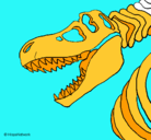 Dibujo Esqueleto tiranosaurio rex pintado por @ngeljusus