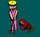 Dibujo Jugador de golf II pintado por sergio