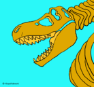 Dibujo Esqueleto tiranosaurio rex pintado por @ngeljusus