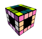 Dibujo Cubo de Rubik pintado por yeimi