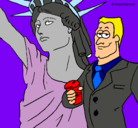 Dibujo Estados Unidos de América pintado por laia