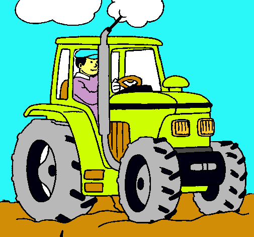 Tractor en funcionamiento