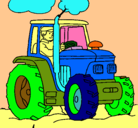 Dibujo Tractor en funcionamiento pintado por LisndroMetz