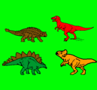 Dibujo Dinosaurios de tierra pintado por hector
