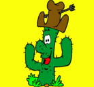 Dibujo Cactus con sombrero pintado por marc